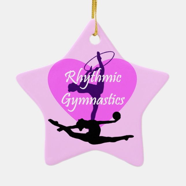 Rytmisk gymnastik julgransprydnad keramik (Baksidan)
