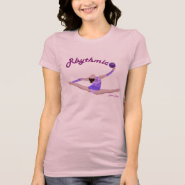 Rytmisk gymnastikbollsplittring hoppar t-shirt