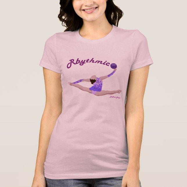 Rytmisk gymnastikbollsplittring hoppar t-shirt (Framsida)