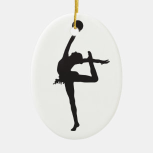 Rytmisk gymnastikprydnad julgransprydnad keramik