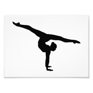 Rytmisk gymnastikSilhouette Fototryck