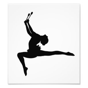 Rytmisk gymnastikSilhouette Fototryck