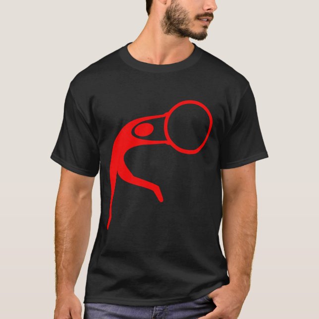 Rytmisk Gymnastisk Figur - Röd Tee Shirt (Framsida)