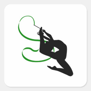 Rytmiska gymnastikklistermärkear klistermärke