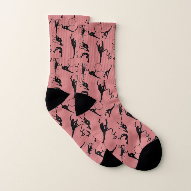 Rytmiska gymnastiksockor strumpor (Par)