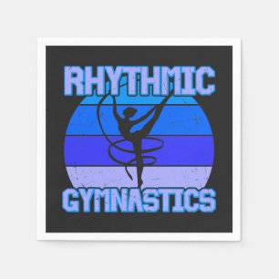Rytmiskt gymnastiksönderfall i blått / Lila Pappersservett