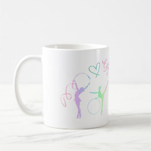 Rytmiskt gymnastiskt regnbåge Glitter 2-ton C Kaffemugg