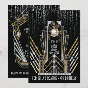 Ryts inbjudningar för Gatsby art décoBling party