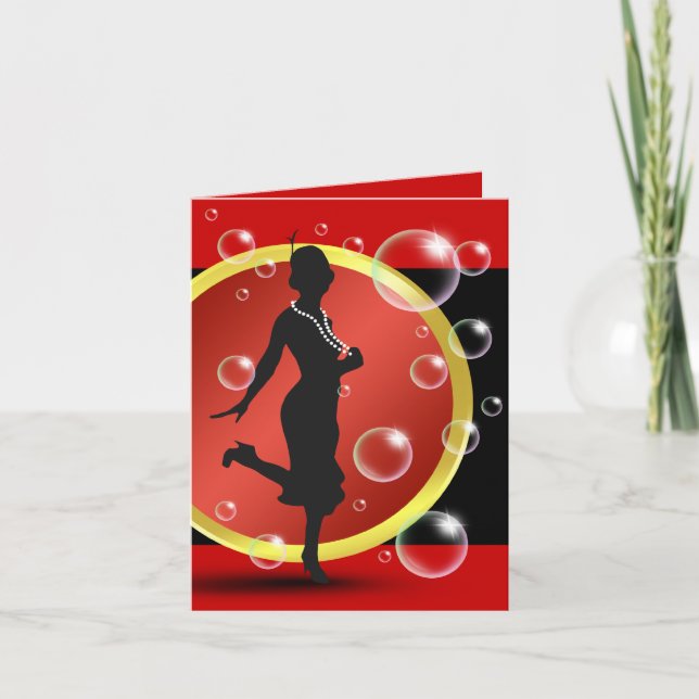 Ryts kort för tack för 20-talklaffflicka (Framsida)