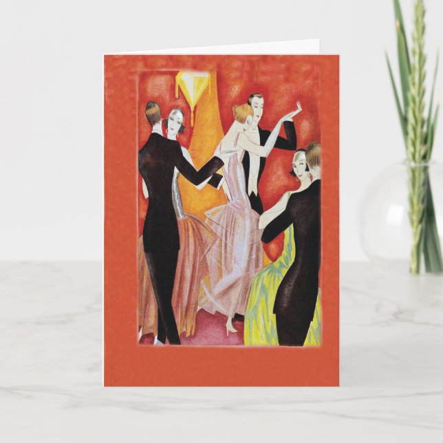 Ryts Twenties som dansar par Kort (Framsida)