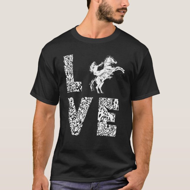 Ryttare Älskar Hästkapplöpning   Häst Ridning T Shirt (Framsida)
