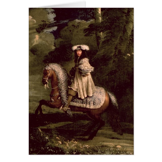 Ryttare i blått hälsningskort (Framsidan)