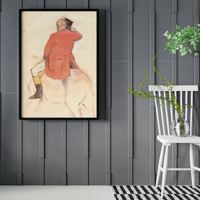 Ryttare i en röd kappa av Edgar Degas Poster (Skapare uppladdad)