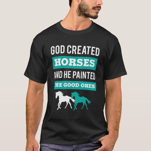 Ryttare med en målad häst t shirt (Framsida)