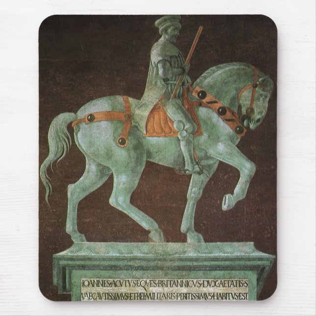 Ryttarmonument över Sir John Hawkwood, Uccello Musmatta (Framsidan)