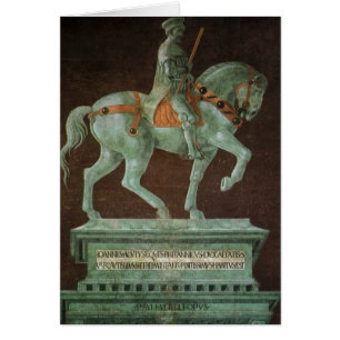 Ryttarmonumentet över Sir John Hawkwood, Uccello Hälsningskort