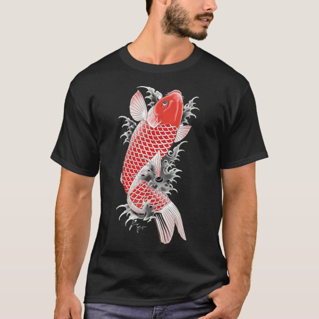 Ryu Ga Gotoku Akira Nishikiyama Koi Fish Tattoo T Shirt (Framsida)