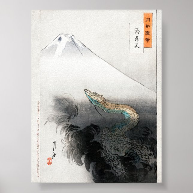 Ryū Shōten av Ogata Gekko (1897) Poster (Framsidan)