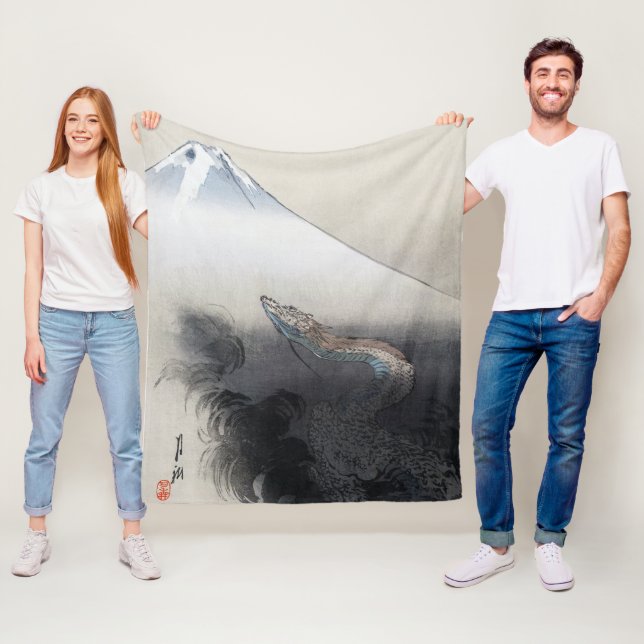 Ryu Shoten: Den stigande draken över Fuji, Japan Fleecefilt (På plats)