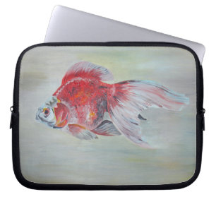 Ryukin Goldfish Acrylic Painting Laptop Fodral