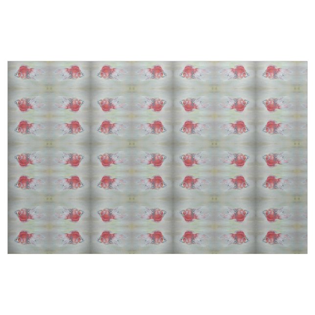 Ryukin Goldfish Acrylic Painting Tyg (Fat Quarter)