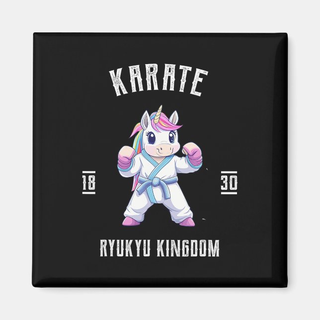 Ryukyu Karate Unicorn - Karateka Japan Magnet (Framsidan)