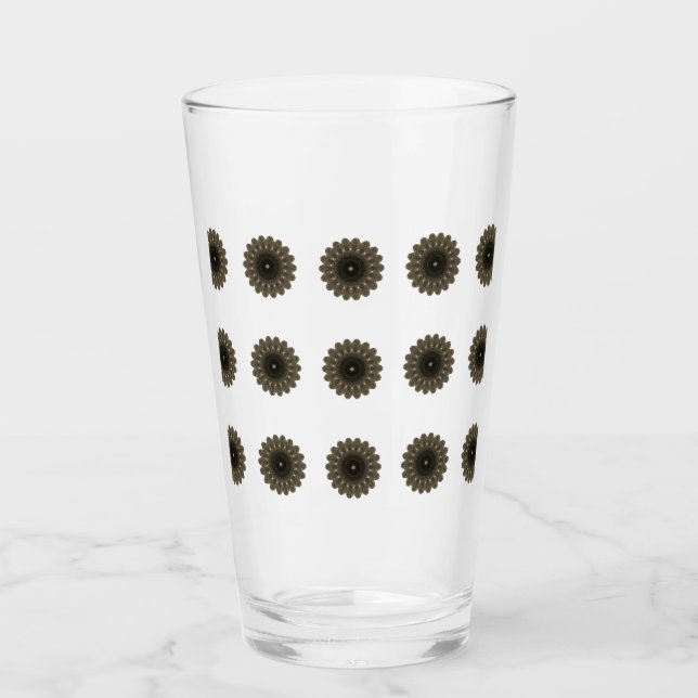 RZglass kopp ro som kaleidoskop art,blak,gyllene (Framsida)