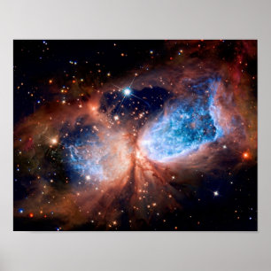 S106 Star Forming Region - NASA Hubble Space Photo Poster