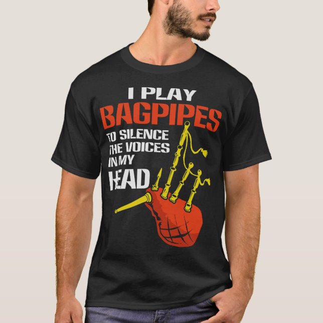 S2 Bagpipe Bagpipes Bagpiper (76) T Shirt (Framsida)