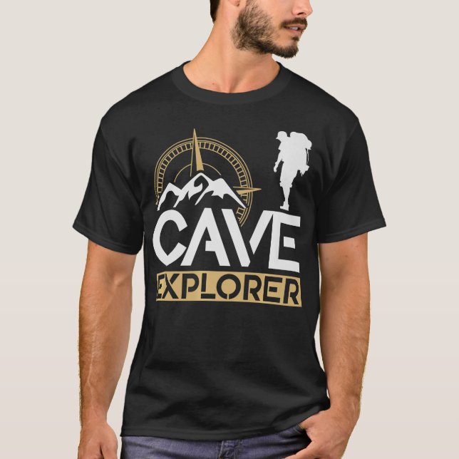 S2 Cave Caver Spelunking Speleology (222) T Shirt (Framsida)