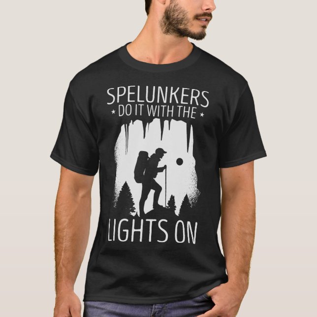 S2 Cave Caver Spelunking Speleology (95) T Shirt (Framsida)