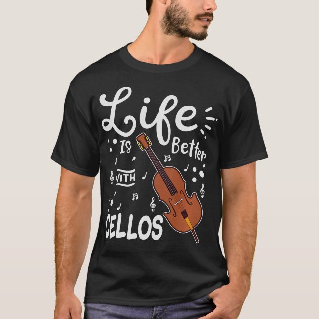 S2 Cello Cellist Cellin (100) T Shirt (Framsida)