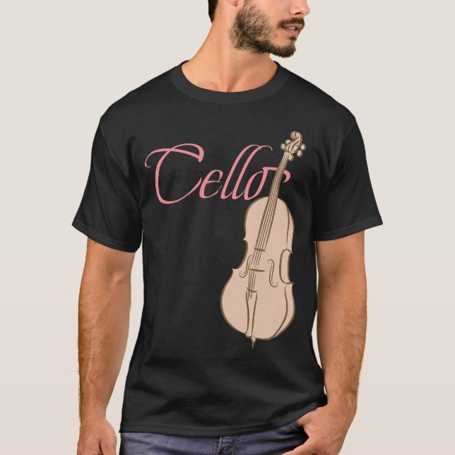 S2 Cello Cellist Cellin (129) T Shirt (Framsida)