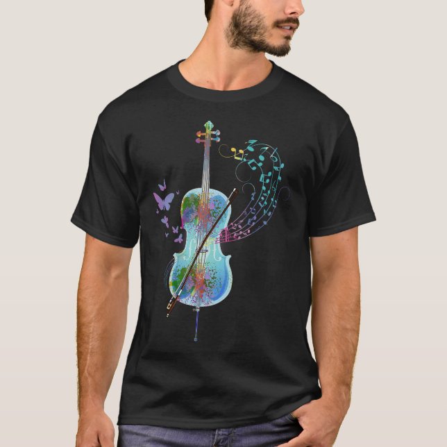 S2 Cello Cellist Cellin (155) T Shirt (Framsida)