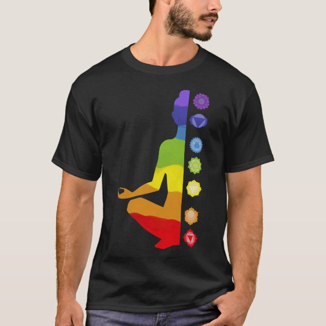 S2 Chakra Chakras Meditate Meditation (34) T Shirt (Framsida)