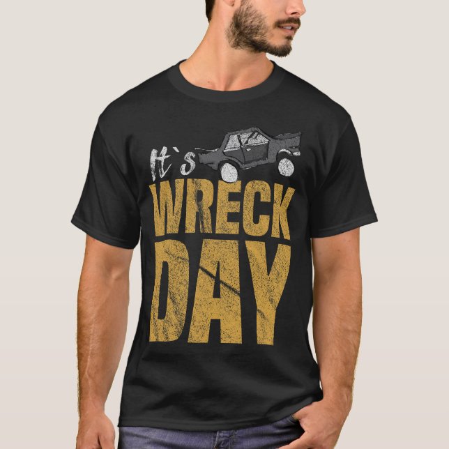 S2 Demolition Derby Smash Cars (41) T Shirt (Framsida)