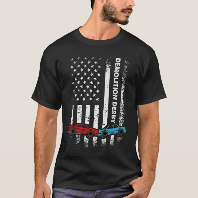 S2 Demolition Derby Smash Cars (4) T Shirt (Framsida)