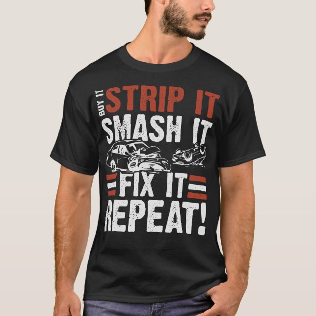 S2 Demolition Derby Smash Cars (52) T Shirt (Framsida)