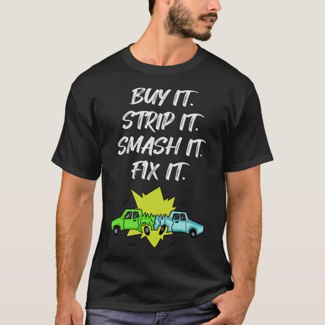 S2 Demolition Derby Smash Cars (63) T Shirt (Framsida)