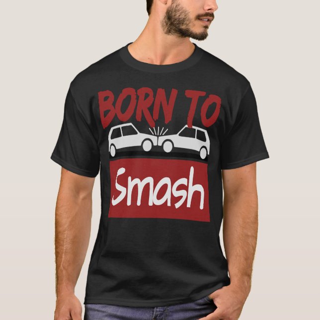 S2 Demolition Derby Smash Cars (64) T Shirt (Framsida)