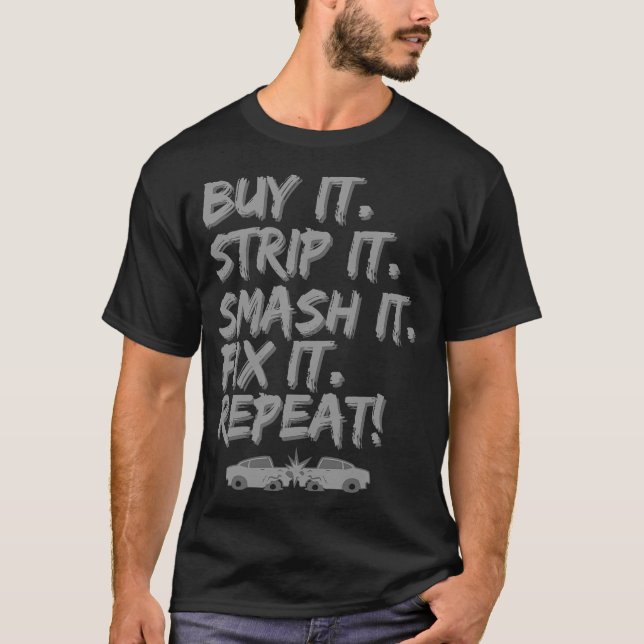 S2 Demolition Derby Smash Cars (6) T Shirt (Framsida)