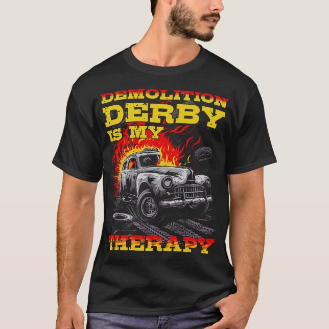 S2 Demolition Derby Smash Cars (83) T Shirt (Framsida)