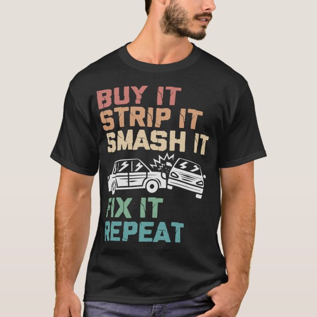 S2 Demolition Derby Smash Cars (87) T Shirt (Framsida)