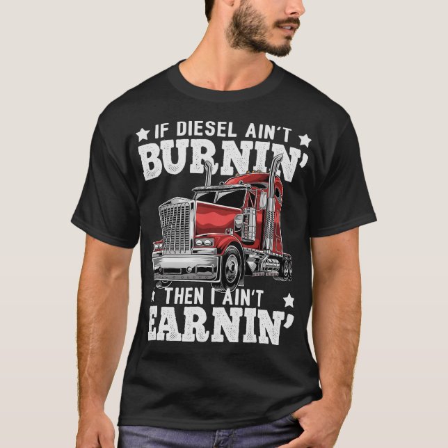 S2 Diesel Lastbil Diesel Trucker (1) T Shirt (Framsida)