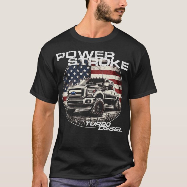 S2 Diesel Lastbil Diesel Trucker (2) T Shirt (Framsida)