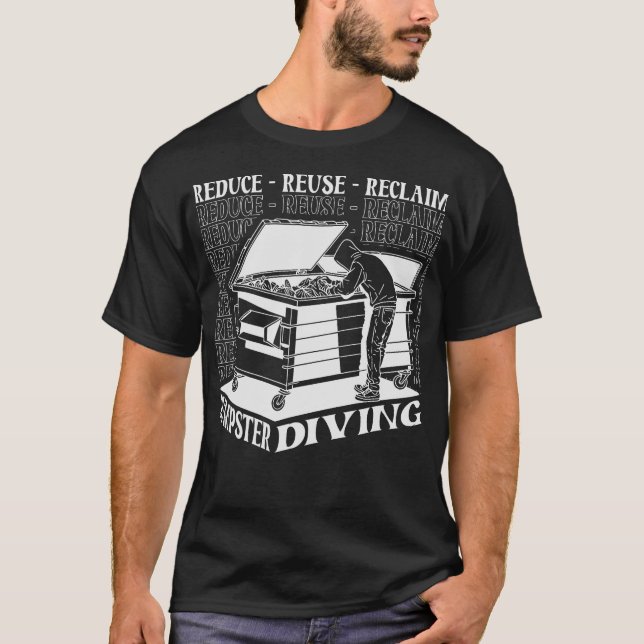 S2 Dumpster Diving (77) T Shirt (Framsida)