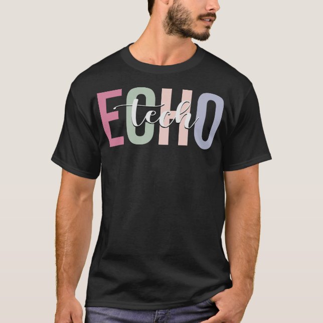 S2 Ekokardiografi Echokardiograf (3) T Shirt (Framsida)
