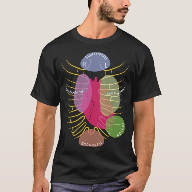 S2 Ekokardiografi Echokardiograf (4) T Shirt (Framsida)