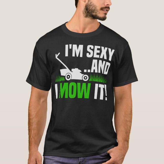 S2 Gräsmaskin Gräsmatta Gräsklippare (7) T Shirt (Framsida)