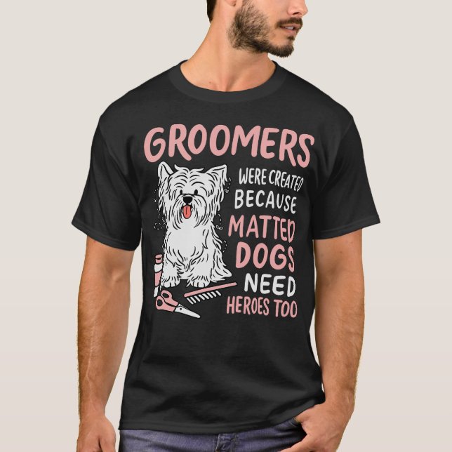 S2 Hund Grooming Hund Groomer (111) T Shirt (Framsida)
